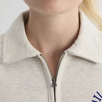 Women's Fanatics Oatmeal Heather Philadelphia Phillies Iconic Terry Quarter-Zip Sweatshirt