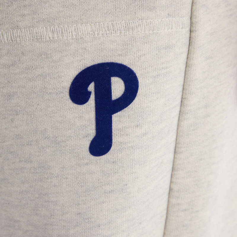 Women's Fanatics Oatmeal Heather Philadelphia Phillies Iconic Terry Track Pants