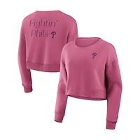Sweat-shirt court rose Fanatics Studio pour femme des Philadelphia Phillies