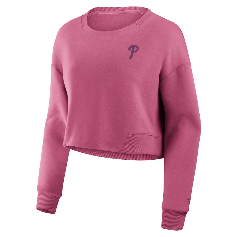 Sweat-shirt court rose Fanatics Studio pour femme des Philadelphia Phillies