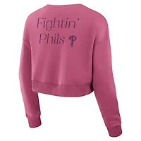 Sweat-shirt court rose Fanatics Studio pour femme des Philadelphia Phillies