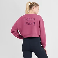 Sweat-shirt court rose Fanatics Studio pour femme des Philadelphia Phillies