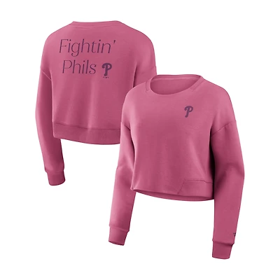Sweat-shirt court rose Fanatics Studio pour femme des Philadelphia Phillies