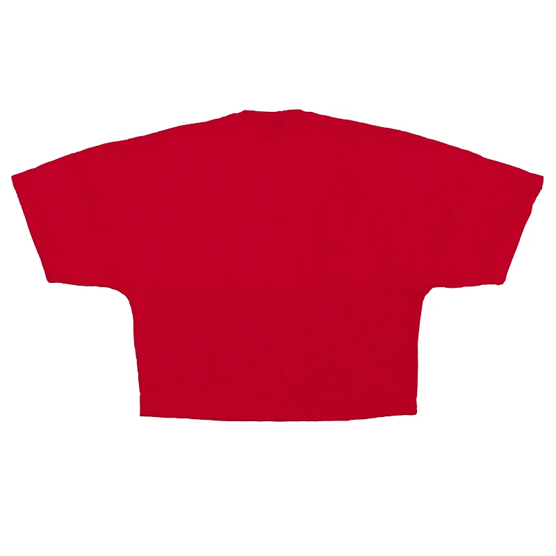 Women's Fanatics Red Philadelphia Phillies Cropped Jersey T-Shirt