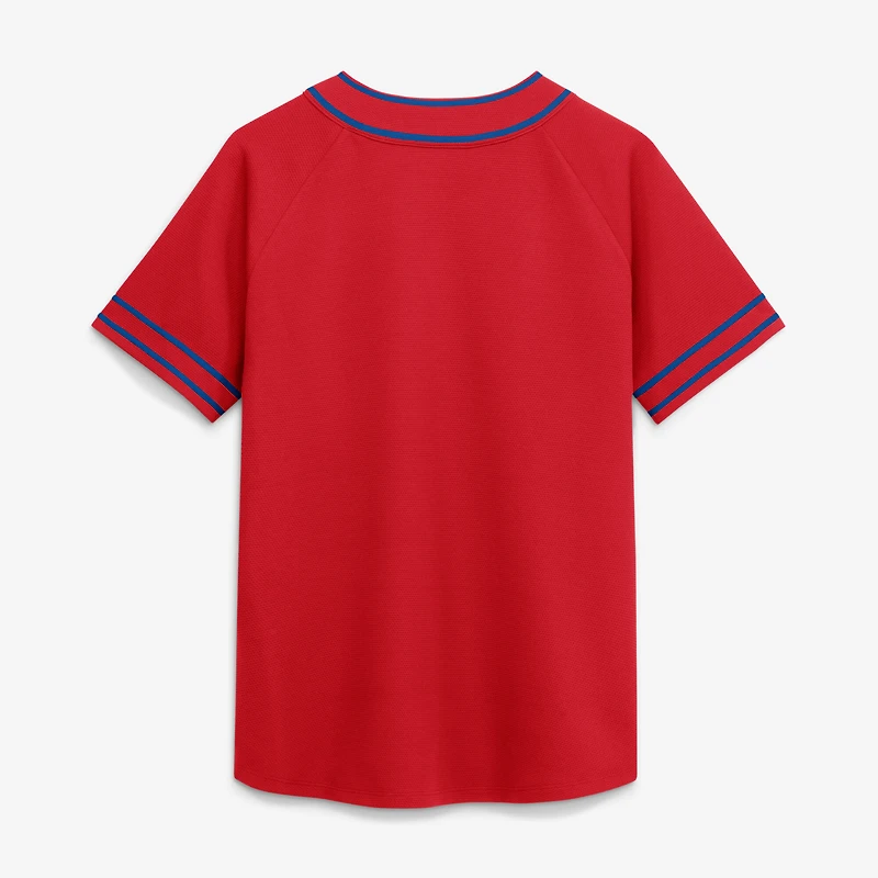Women's Fanatics Red Philadelphia Phillies Diva Race Ahead Raglan V-Neck T-Shirt
