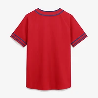 Women's Fanatics Red Philadelphia Phillies Diva Race Ahead Raglan V-Neck T-Shirt