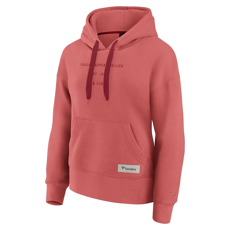 Women's Fanatics Red Philadelphia Phillies Elements Future Ground Subtle Tonal Pullover Hoodie