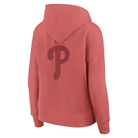 Women's Fanatics Red Philadelphia Phillies Elements Future Ground Subtle Tonal Pullover Hoodie