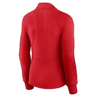 Haut à glissière quart de tour rouge Philadelphia Phillies Elements Raglan Tri-Blend pour femme Fanatics