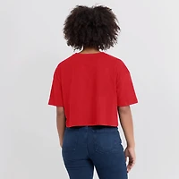 Women's Fanatics Red Philadelphia Phillies Elements Super Soft Boxy Cropped T-Shirt