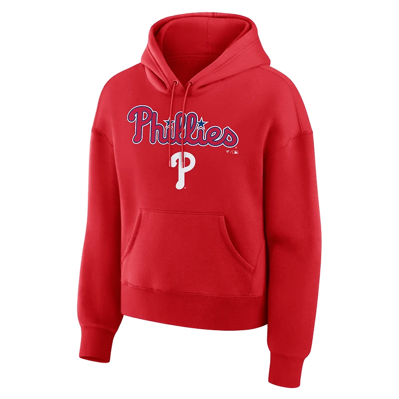 Women's Fanatics Red Philadelphia Phillies Lockup Legacy Fleece Hoodie
