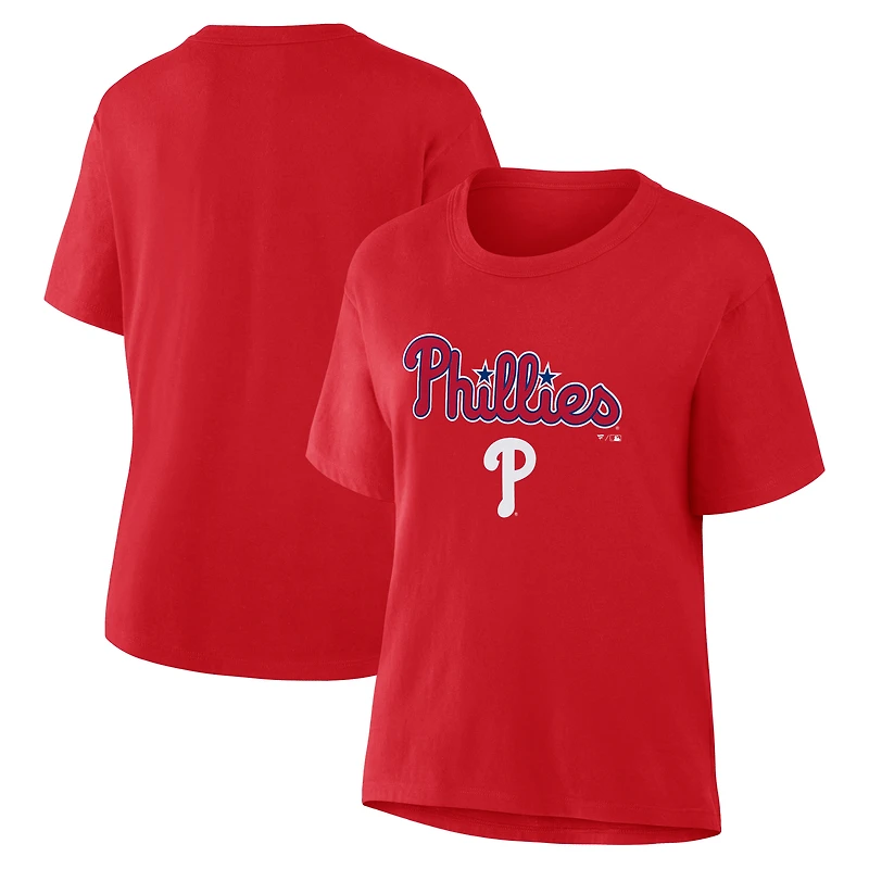 Women's Fanatics Red Philadelphia Phillies Lockup Legacy T-Shirt