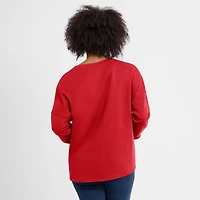 Women's Fanatics Red Philadelphia Phillies Oversized Hope Pullover Sweatshirt