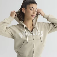 Women's Fanatics Sepia Tint Philadelphia Phillies Iconic Terry Full-Zip Hoodie