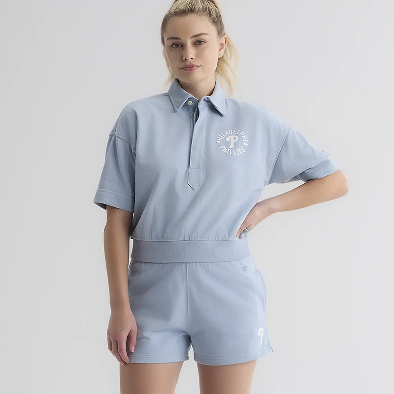 Short de survêtement emblématique Philadelphia Phillies bleu ciel pour femme Fanatics