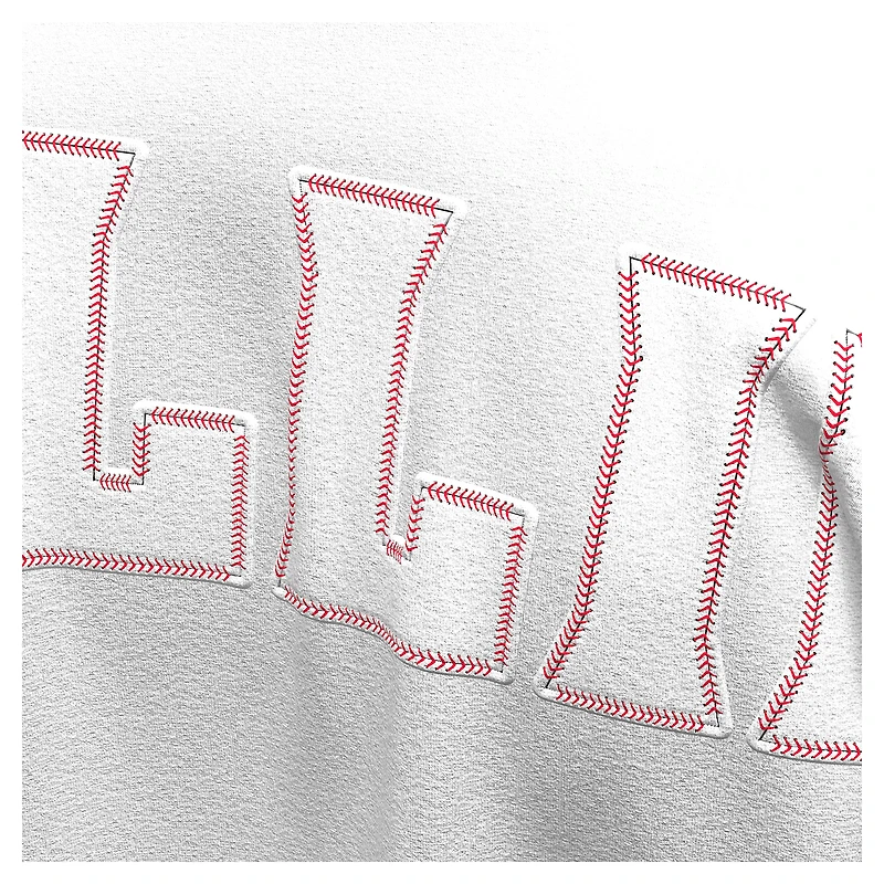 T-shirt à manches longues Fanatics blanc Philadelphia Phillies Baseball Stitch Spirit Jersey pour femmes