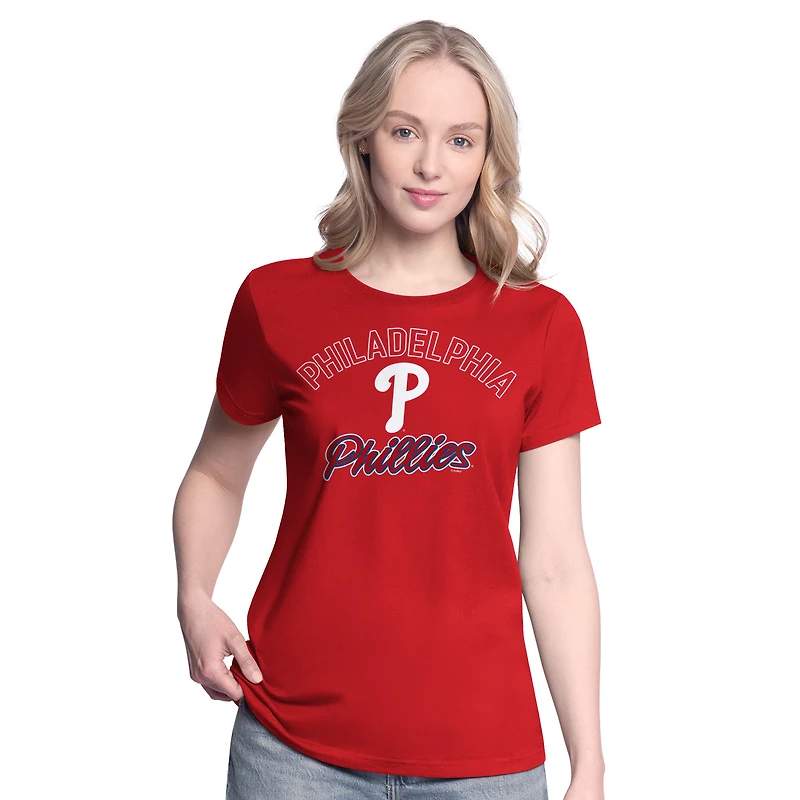 Women's G-III 4Her by Carl Banks  Red/Heather Gray Philadelphia Phillies Short-Sleeve and Long-Sleeve T-Shirt Combo Pack