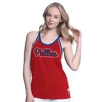 Women's G-III 4Her by Carl Banks Red Philadelphia Phillies Curveball Racerback Tank Top