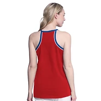 Women's G-III 4Her by Carl Banks Red Philadelphia Phillies Curveball Racerback Tank Top