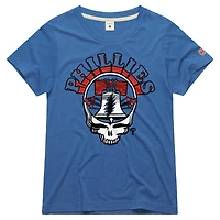 Women's Homage x Grateful Dead  Royal Philadelphia Phillies Americana Tri-Blend T-Shirt