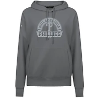 Women's Levelwear Gray Philadelphia Phillies Adorn Banner Arch Pullover Hoodie