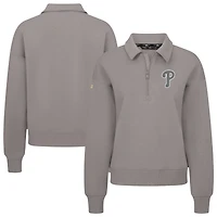 Women's Levelwear Gray Philadelphia Phillies Canmore Quarter-Zip Pullover