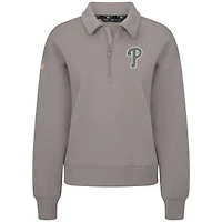Women's Levelwear Gray Philadelphia Phillies Canmore Quarter-Zip Pullover