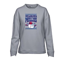 Sweat-shirt inaugural Fiona des Philadelphia Phillies pour femme de Levelwear, gris