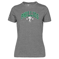 Women's Levelwear Gray Philadelphia Phillies St. Patrick's Day Maddox Plaid T-Shirt