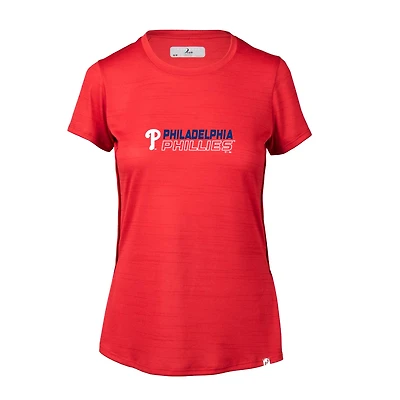 T-shirt Levelwear Heather Red Lux ​​Chase pour femme des Philadelphia Phillies