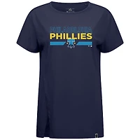T-shirt bleu marine pour femme Levelwear City Connect Influx No Hitter des Philadelphia Phillies