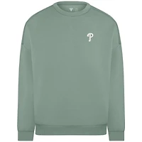 Women's Levelwear Sage Green Philadelphia Phillies Luxe Signature Tri-Blend Pullover Sweatshirt