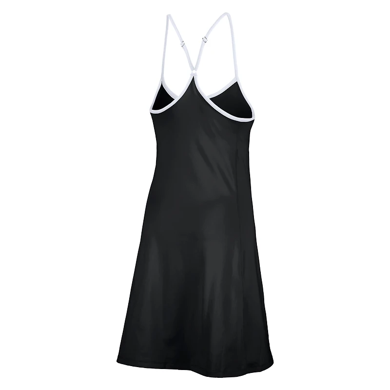 Women's Lusso  Black Philadelphia Phillies Nakita Strappy Scoop Neck Dress
