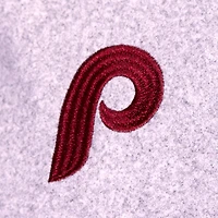 Women's Lusso  Gray Philadelphia Phillies Celine Full-Snap Varsity Jacket