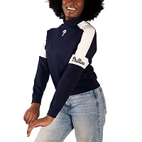 Women's Lusso  Navy Philadelphia Phillies Monica Pullover Sweatshirt