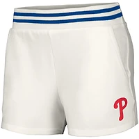 Short Maeg Tri-Blend Pocket des Phillies de Philadelphie blanc Lusso pour femme