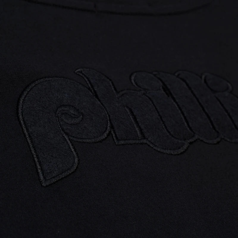 T-shirt court noir pour femme Mitchell & Ness Philadelphia Phillies Cooperstown Collection Phantom