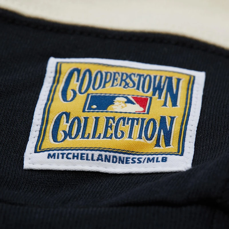 Women's Mitchell & Ness  Burgundy/Black Philadelphia Phillies Cooperstown Collection Blocked Fleece Pullover Sweatshirt