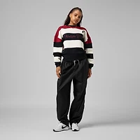 Women's Mitchell & Ness  Burgundy/Black Philadelphia Phillies Cooperstown Collection Blocked Fleece Pullover Sweatshirt