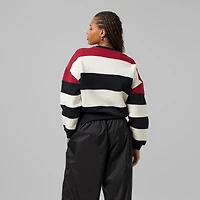 Women's Mitchell & Ness  Burgundy/Black Philadelphia Phillies Cooperstown Collection Blocked Fleece Pullover Sweatshirt