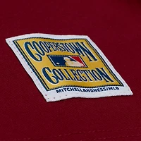 Women's Mitchell & Ness Burgundy Philadelphia Phillies 1976 MLB All-Star Game Boxy Cropped T-Shirt