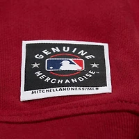 Sweat-shirt ras du cou bordeaux Mitchell & Ness pour femme, motif Philadelphia Phillies