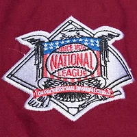 Women's Mitchell & Ness Burgundy Philadelphia Phillies Script Mechanic Cropped Full-Zip Jacket