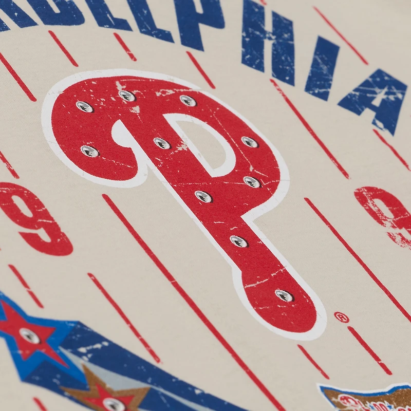 Women's Mitchell & Ness Cream Philadelphia Phillies 1996 MLB All-Star Game Retro Boyfriend T-Shirt