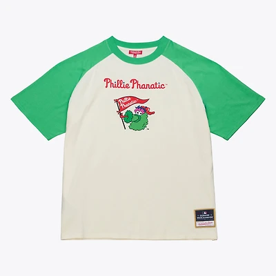 Women's Mitchell & Ness Cream Philadelphia Phillies Raglan Boyfriend T-Shirt