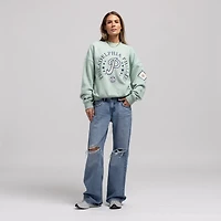 Women's Mitchell & Ness  Green Philadelphia Phillies Yacht Rock Sweatshirt