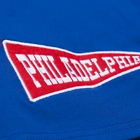 Women's Mitchell & Ness Royal Philadelphia Phillies Pep Rally Cropped Boxy T-Shirt