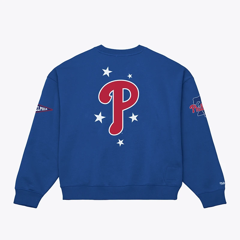 Sweat-shirt Mitchell & Ness Royal Philadelphia Phillies pour femmes
