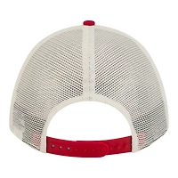 Women's New Era Light Beige/Red Philadelphia Phillies Retro 9FORTY M-Crown A-Frame Trucker Adjustable Hat