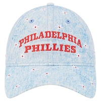 Women's New Era  Light Blue Philadelphia Phillies Daisy All Over 9TWENTY Adjustable Hat